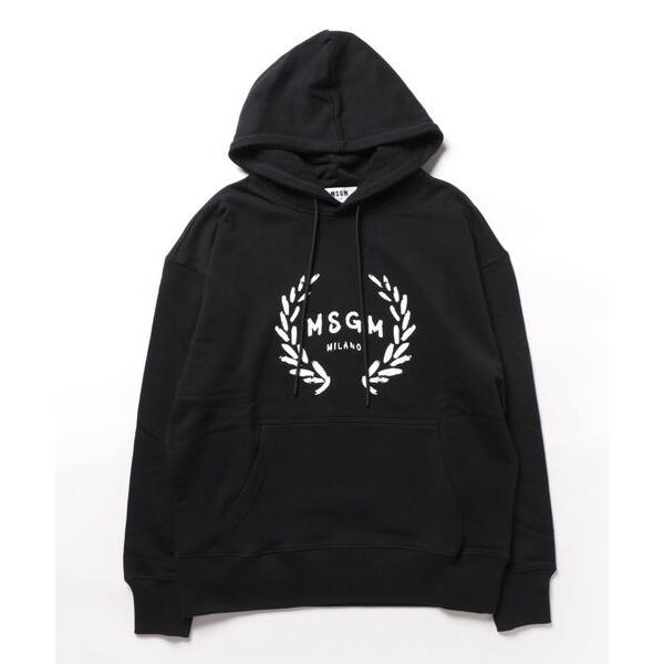 「MSGM」 プルオーバーパーカー M ブラック メンズ