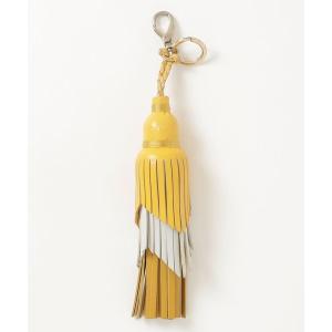 「ANYA HINDMARCH」 キーホルダー - イエロー レディース