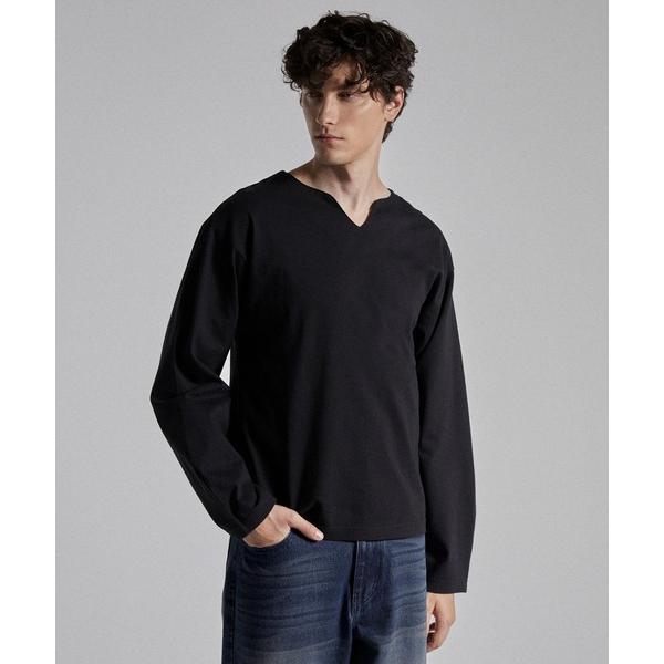 「Parts Lab.」 長袖Tシャツ M ブラック メンズ