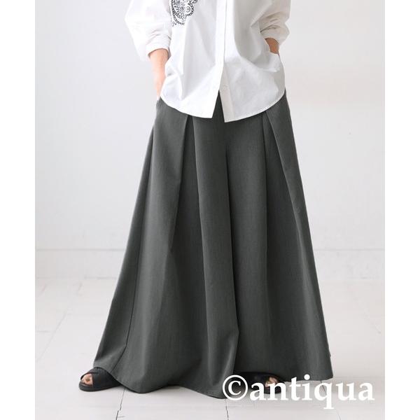 「antiqua」 パンツ R グレー レディース