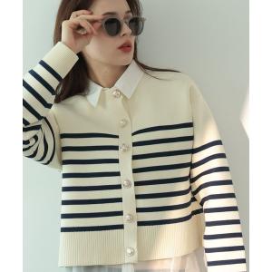 「saloon」 ニットカーディガン FREE ホワイト レディース