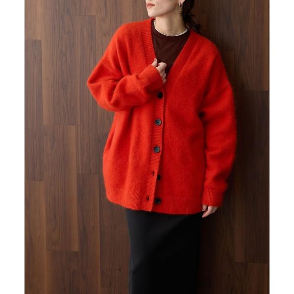 「N.O.R.C」 ニットカーディガン フリー レッド レディース