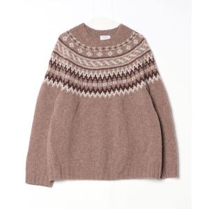 「Harley of Scotland」 長袖ニット 42 ベージュ メンズ