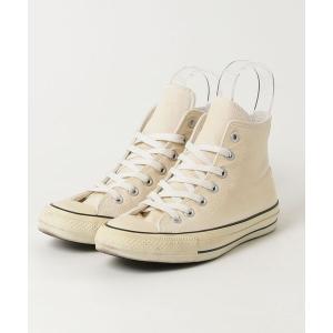 「CONVERSE」 ハイカットスニーカー 24.5cm ベージュ レディース