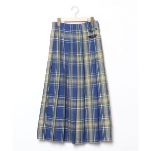 「niko and...」 プリーツスカート LARGE ブルー レディース