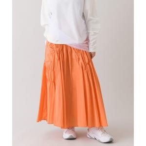 「CLOCHE」 ロングスカート FREE オレンジ レディース