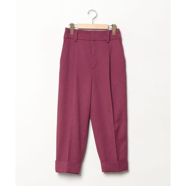 「IENA」 クロップドパンツ 34 パープル レディース