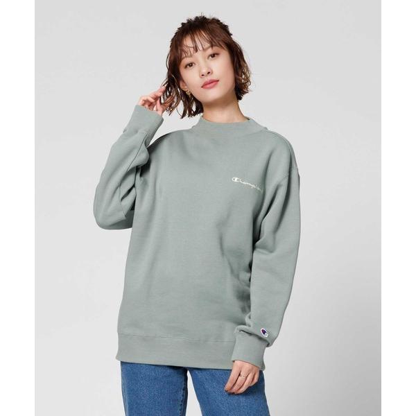 「Champion」 スウェットカットソー M ライム レディース