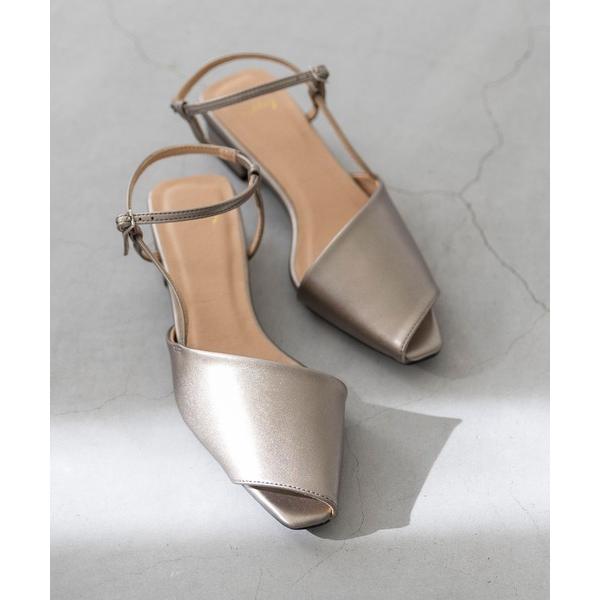 パンプス ピープトゥ  秒履き ストラップサンダル パンプス