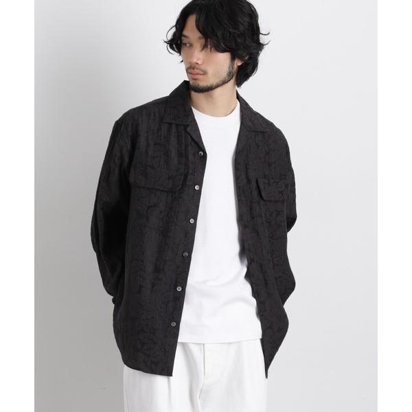 シャツ サイレントフラワージャガード オーバーシャツ メンズ