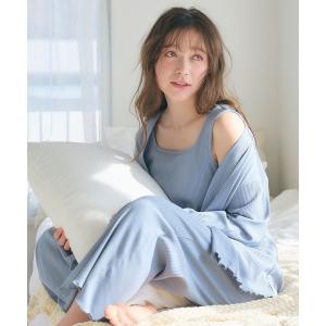 パジャマ ルームウェア 「LAFUKU/ラフク」カップ付きタンクトップルームウェア3点SET レディース