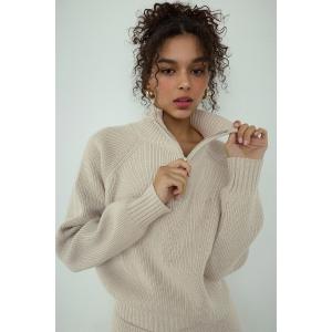 ニット セーター Half Zip Knit Top/ハーフジップニット レディース