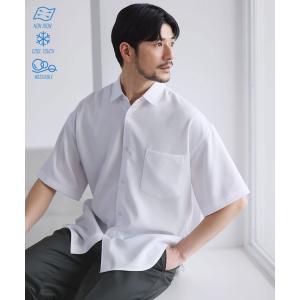シャツ 「防シワ/接触冷感」機能性レギュラーカラーベーシック半袖シャツ メンズ