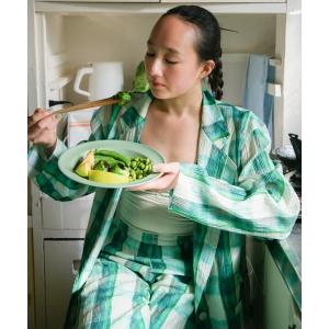 ジャケット テーラードジャケット 貼り合わせた日記のギンガムジャケット レディース メンズ