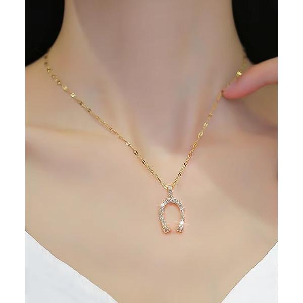 ネックレス ホースシュー(馬蹄)ゴールドネックレス/レディース(SK) レディース メンズ