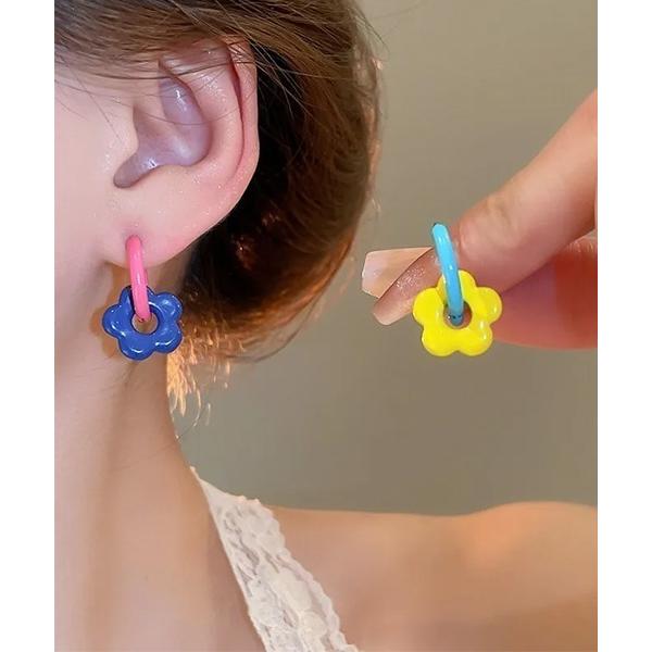 ピアス アクリルフラワーマルチカラーペアピアス/両耳用/レディース(SK) レディース メンズ