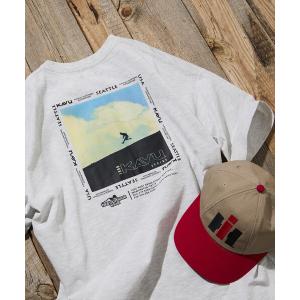 tシャツ 限定展開 KAVU×FREAK'S STORE カブー 別注 ビッグシルエット バックフォトプリント Tシャツ HIKER メンズ
