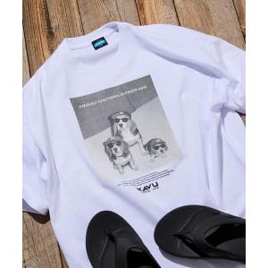 tシャツ 限定展開 KAVU×FREAK'S STORE カブー 別注 ビッグシルエット フォトプリント Tシャツ DOG メンズ レディース