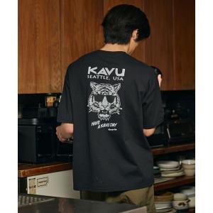 tシャツ 限定展開 KAVU×FREAK'S STORE/カブ― 別注 バックプリント クルーネック Tシャツ / TIGER メンズ レディース