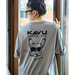 tシャツ 限定展開 KAVU×FREAK'S STORE/カブー 別注 ビッグシルエット バックプリント Tシャツ / DOG メンズ レディース