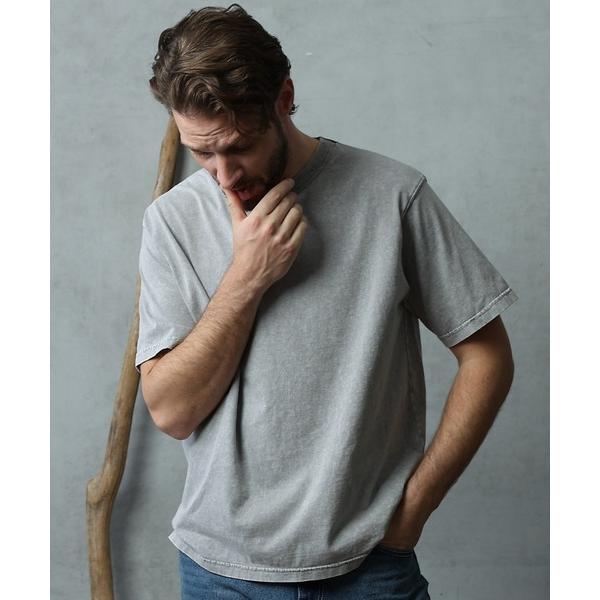 tシャツ 「paradigm」バイオ加工クルーネックフェードT半袖 メンズ レディース