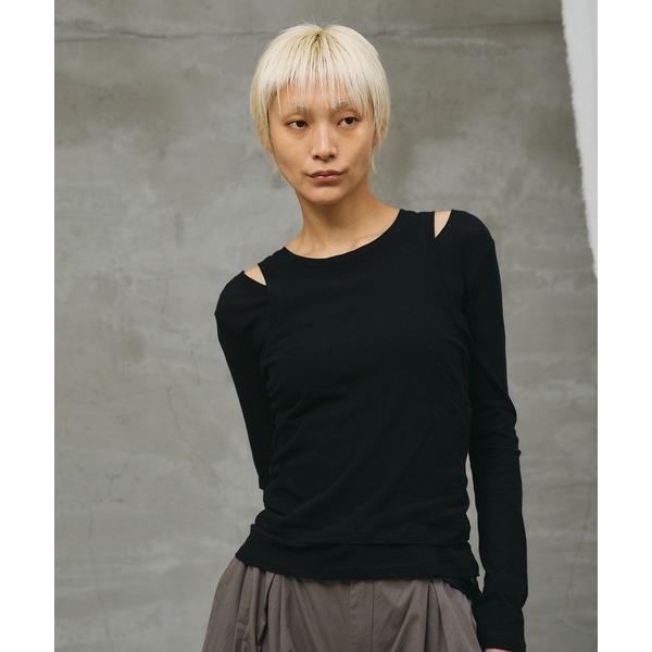 tシャツ 「paradigm」シアーコットン2ピースレイヤードセットL/S レディース