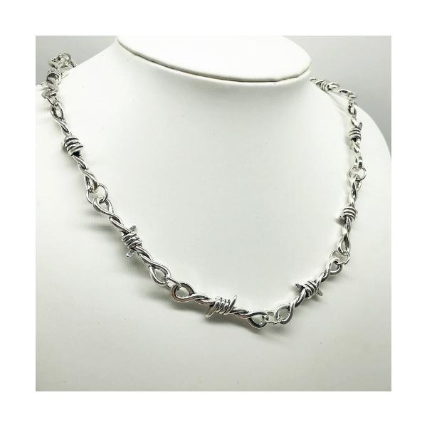 ネックレス 「Bz」チョーカー ネックレス / ワイヤーデザイン シルバーカラー Y2K ユニセック...