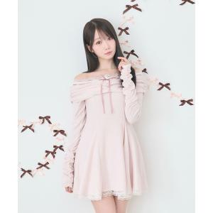 ワンピース Off shoulder lace mini o/p