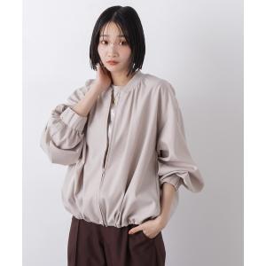 ブルゾン アウター 撥水加工 ドロストヘムリブブルゾン レディース