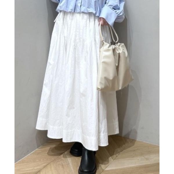 スカート タックプリーツフレアスカート