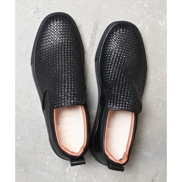 デッキシューズ EARLE アール / Drape slip-on sneakers ドレープスリッ...