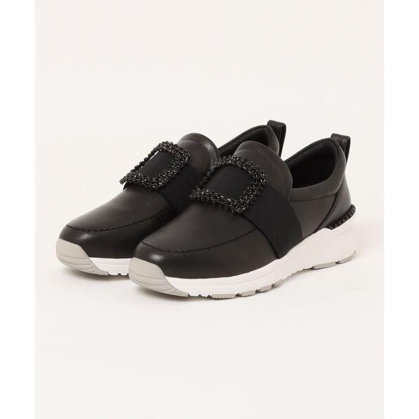 スニーカー ビジューバックルコンフォートスリッポンスニーカー レディース