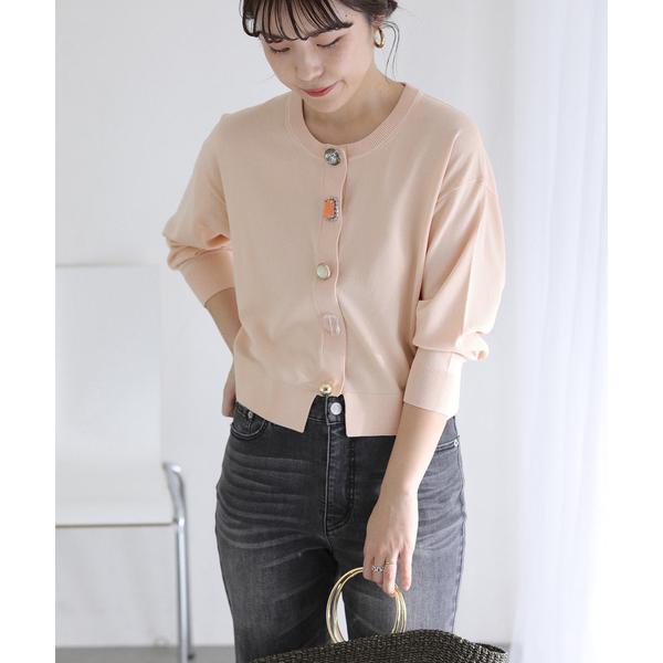 カーディガン 「洗える」TORRAZZO DONNA/トラッゾドンナ ビジューカーディガン レディー...