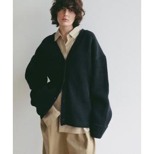 カーディガン ダブルフェイスＶネックニットカーディガン レディース