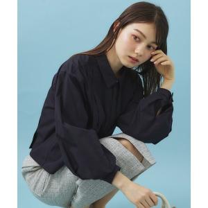 ブラウス シャツ ブロード短丈タックシャツ「洗濯機OK」「5col」 レディース