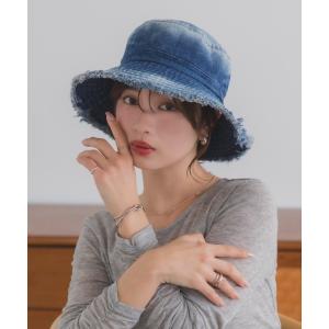 帽子 ハット グラデデニムカットオフバケットハット レディース メンズ