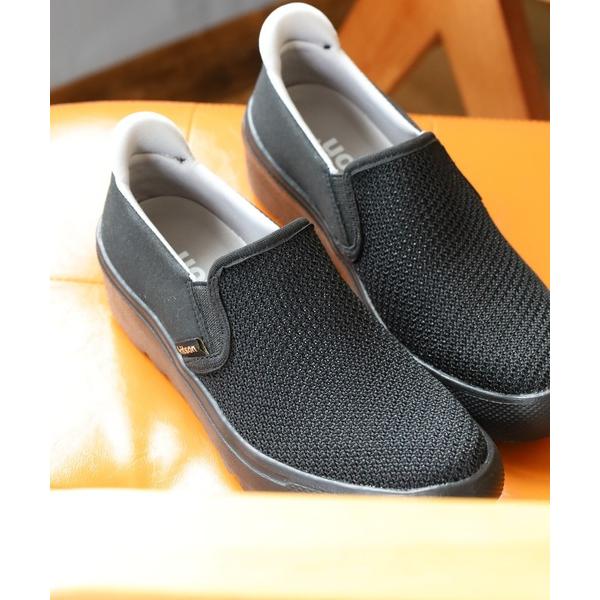 スリッポン Kitson+ 「クイッポン」と履ける快適 軽量メッシュ ウェーブウェッジソール スリッ...