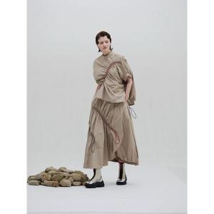ブラウス シャツ WAVE DRAWSTRING TOP / ウェーブドローストリングトップ レディース