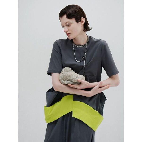 tシャツ ROUND BOX COCOON T-SH / ラウンドボックスコクーンティーシャツ レデ...