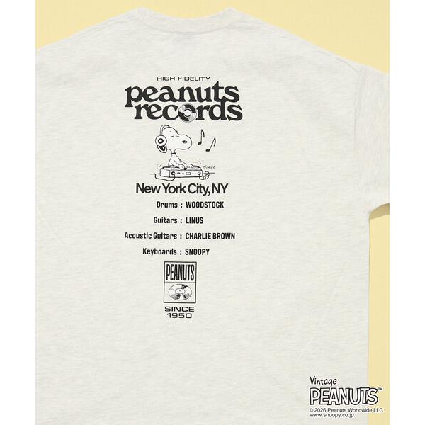 tシャツ 限定展開 PEANUTS/ピーナッツ 別注 ビッグシルエット バックプリント クルーネック...