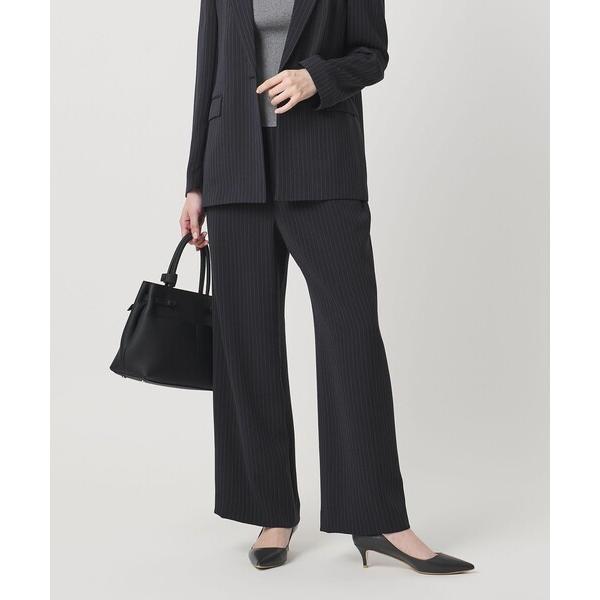 スラックス パンツ Drapy ピンストライプ イージーパンツ ‐ウォッシャブル‐ レディース