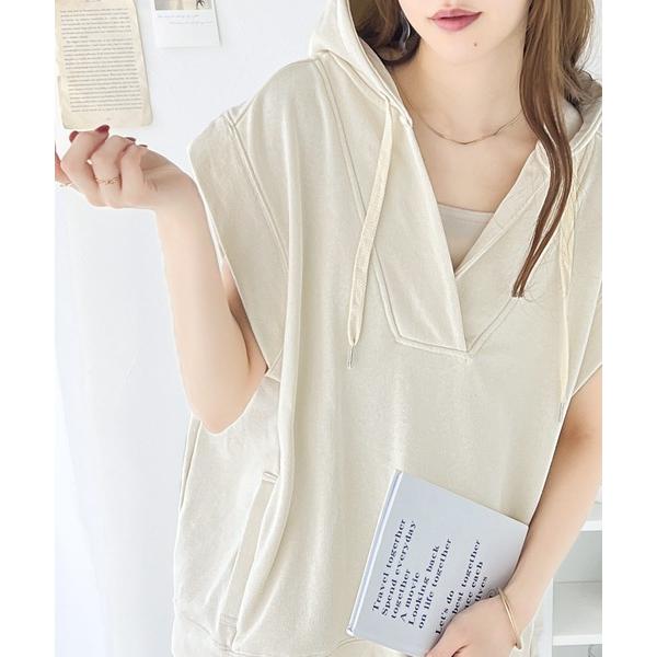 「Java」 プルオーバーパーカー MEDIUM アイボリー レディース