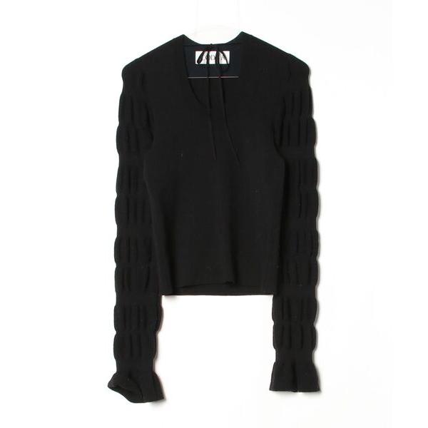 「CODE A」 長袖ニット 00 ブラック レディース