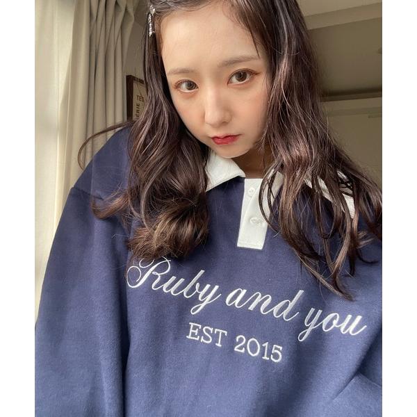 「RUBY AND YOU」 スウェットカットソー FREE ネイビー レディース