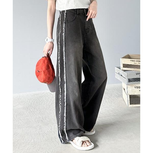 「Java」 デニムパンツ MEDIUM グレー レディース