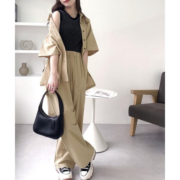 「Java」 イージーパンツ MEDIUM サンドベージュ レディース