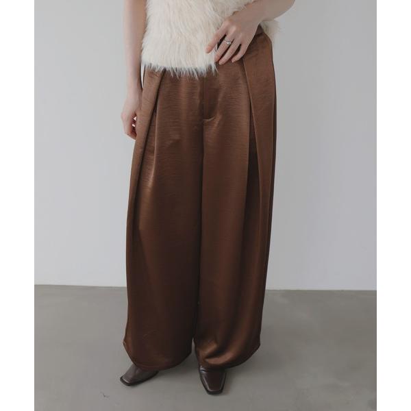 「LIAN」 スラックス FREE ブラウン レディース