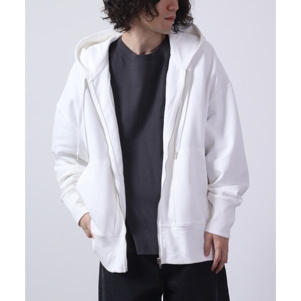 「a lit r」 ジップアップパーカー L ホワイト メンズ