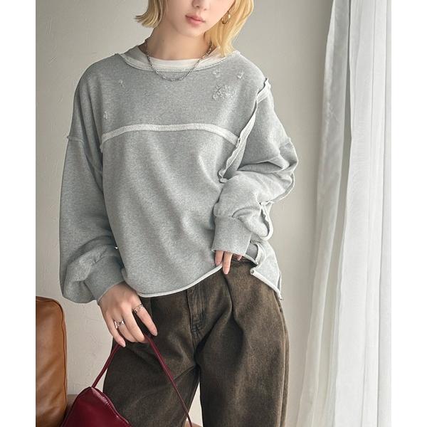 「Java」 スウェットカットソー MEDIUM グレー レディース