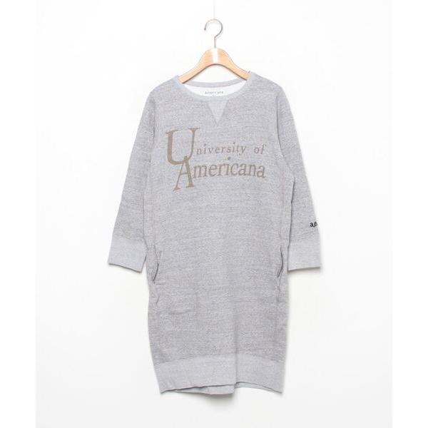 「AMERICANA」 長袖ワンピース - グレー レディース